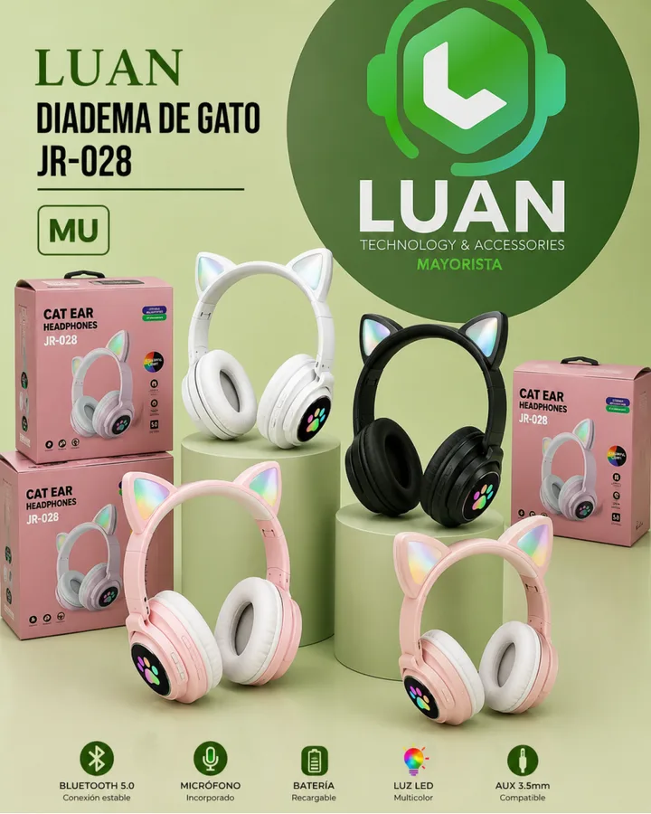 AUDIFONO DIADEMA CAT EAR - JR-028