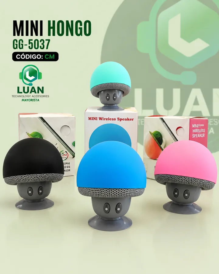 PARLANTE MINI WIRELESS SPEAKER DISEÑO DE HONGO GG-5037