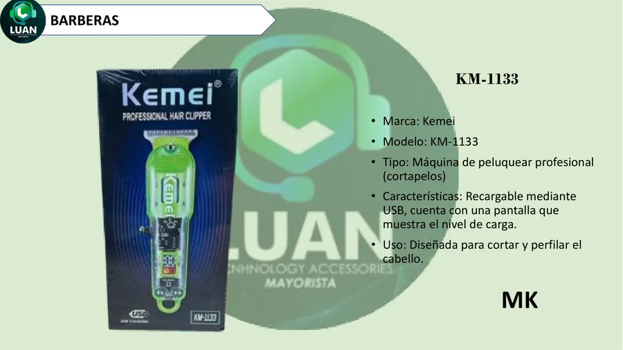 MAQUINA DE PELUQUEAR KM-1133