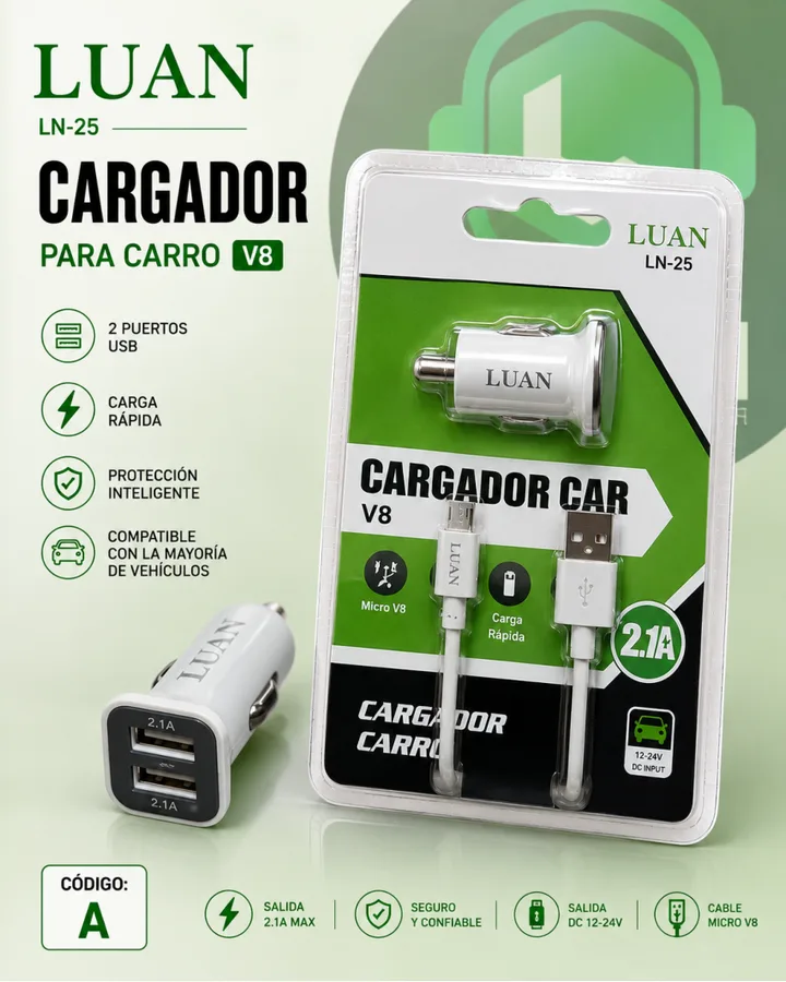 CARGADOR LUAN DE CARRO LN-25