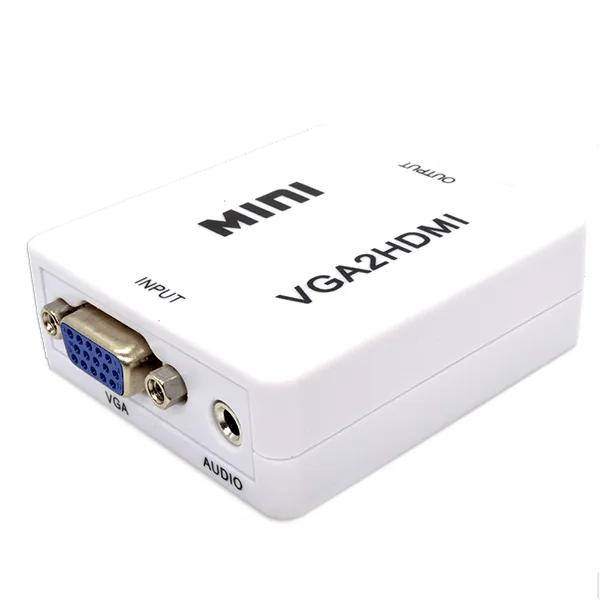 CONVERTIDOR VGA-HDMI AUDIO (CAJA VERDE)