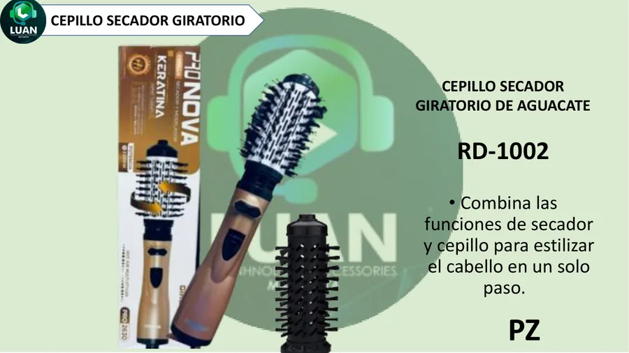 CEPILLO SECADOR GIRATORIO KERATINA RD-1002