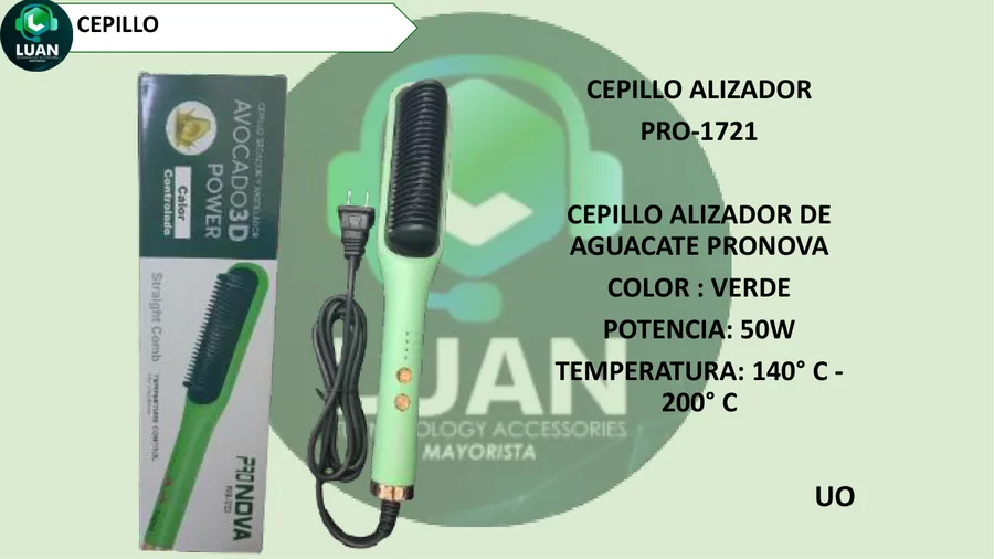 CEPILLO ALISADOR DE AGUACATE PRONOVA PRO-1721