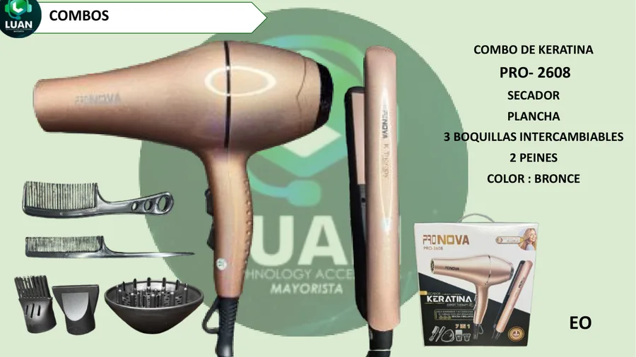 COMBO DE KERATINA SECADOR PLANCHA