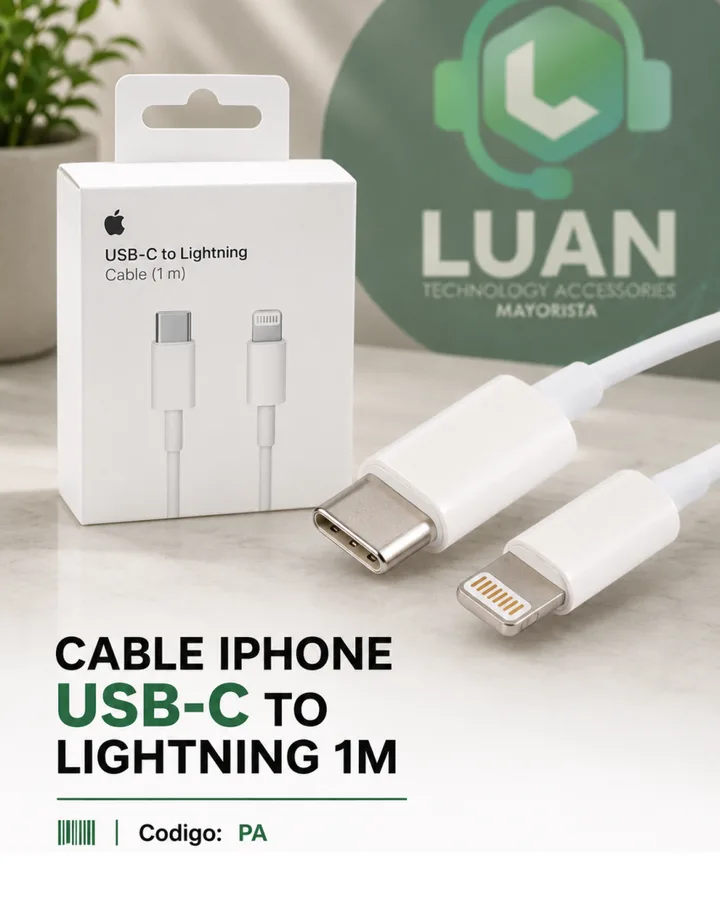 CABLE IPHONE USB-C TO LIGHTNING 1M