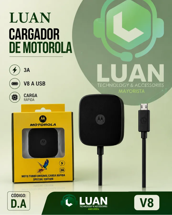 3A / V8 A USB / CARGA RAPIDA CARGADOR DE MOTOROLA