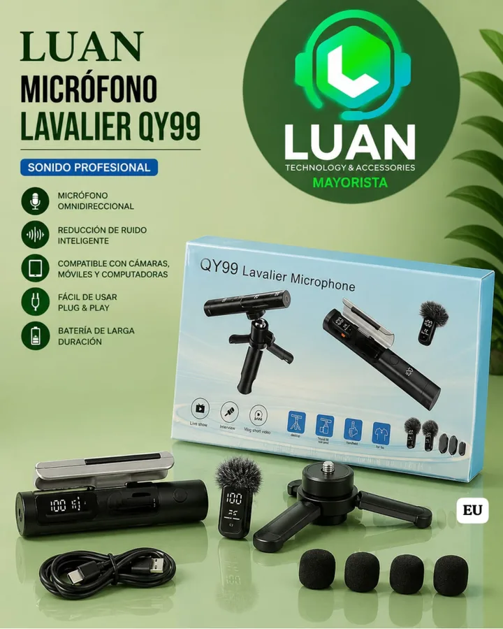 SONIDO PROFESIONAL - MICRÓFONO OMNIDIRECCIONAL, REDUCCIÓN DE RUIDO INTELIGENTE, COMPATIBLE CON CÁMARAS, MÓVILES Y COMPUTADORAS, FÁCIL DE USAR PLUG & PLAY, BATER
