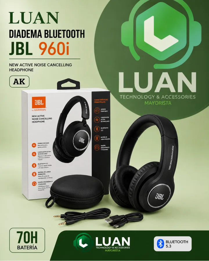 NEW ACTIVE NOISE CANCELLING HEADPHONE - SONIDO PURE BASS, CANCELACIÓN ACTIVA DE RUIDO (ANC), BLUETOOTH 5.3, BATERÍA DE LARGA DURACIÓN 70H, DISEÑO ERGONÓMICO Y P