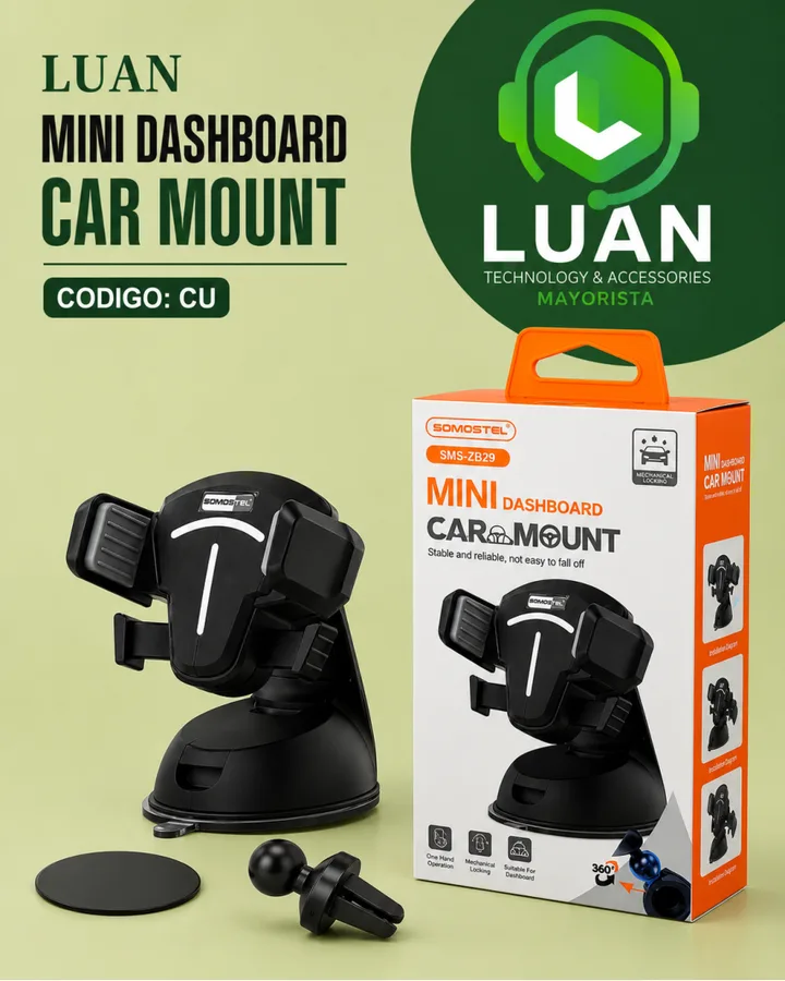 STABLE AND RELIABLE, NOT EASY TO FALL OFF - ONE HAND OPERATION, MECHANICAL LOCKING, SUITABLE FOR DASHBOARD, 360° MINI DASHBOARD CAR MOUNT