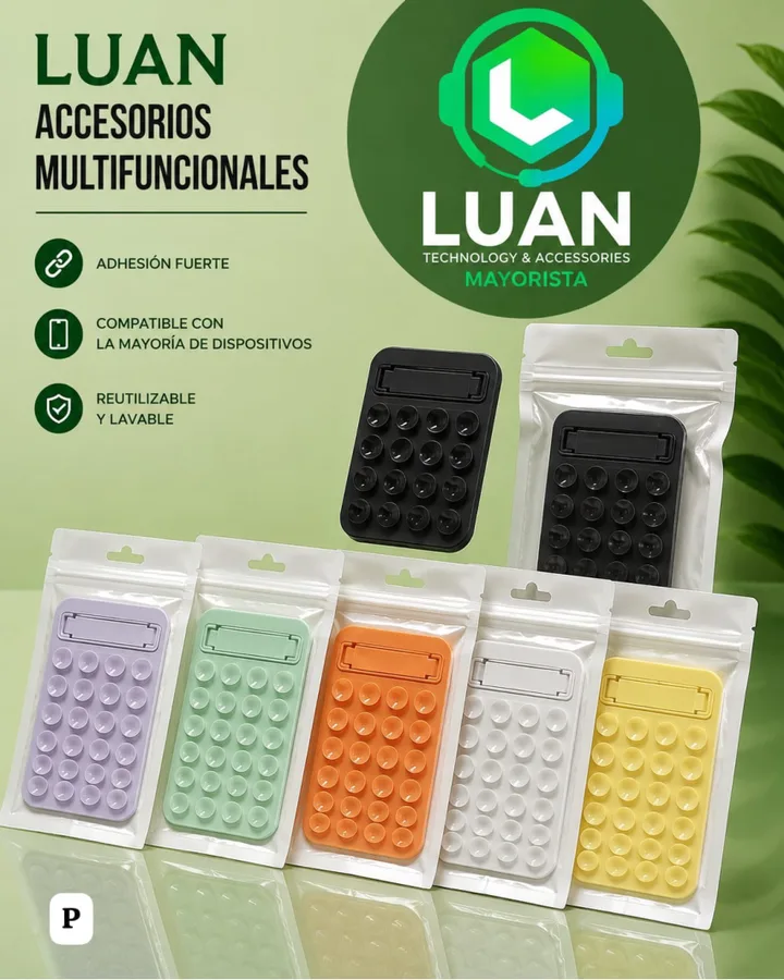 ADHESIÓN FUERTE, COMPATIBLE CON LA MAYORÍA DE DISPOSITIVOS, REUTILIZABLE Y LAVABLE ACCESORIOS MULTIFUNCIONALES