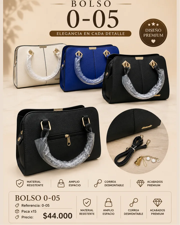BOLSO DE MANO DAMA 0-05 TIPO SATCHEL