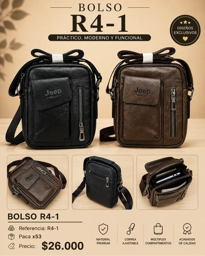 BOLSO BANDOLERA HOMBRE R4-1 JEEP BUUJO