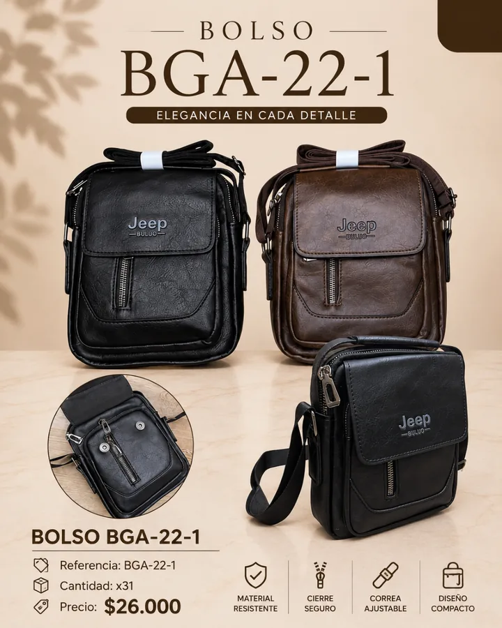 BOLSO BANDOLERA HOMBRE BGA-22-1 JEEP BULUO