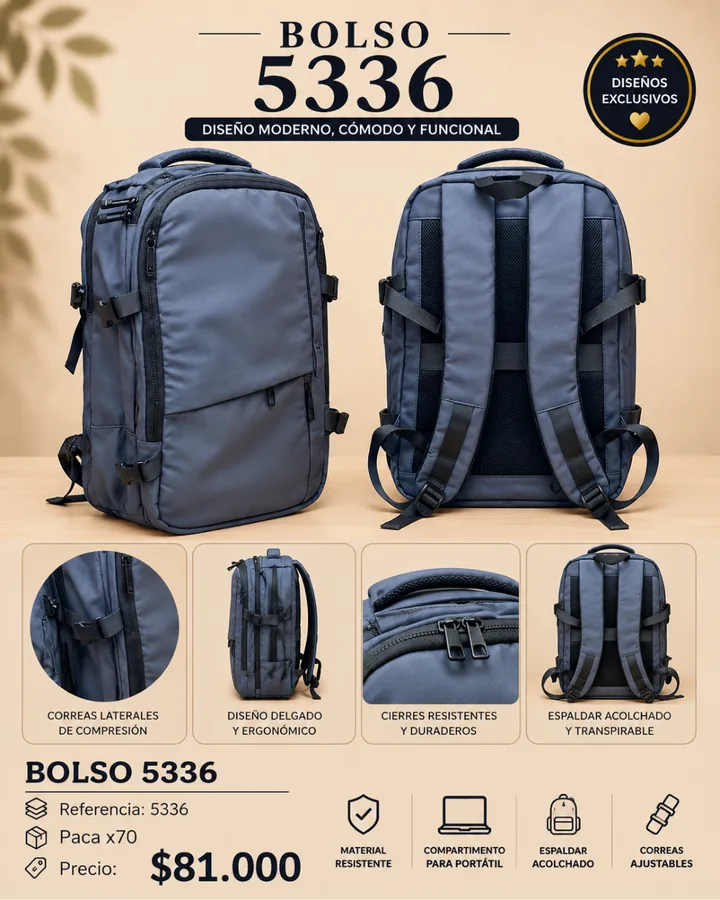MORRAL 5336 CON COMPARTIMENTO PARA PORTATIL