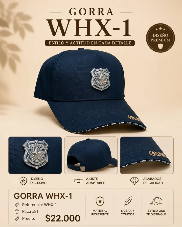 GORRA WHX-1 CON ESCUDO METALICO